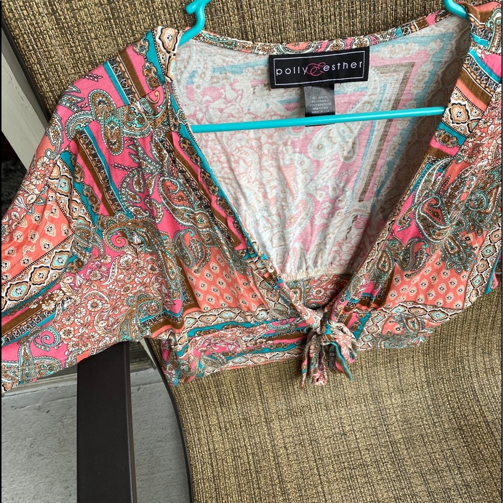 Cute paisley crop top/wrap